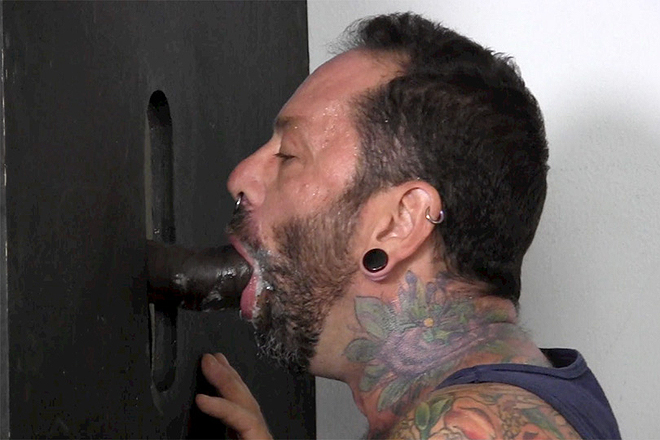 Hung Black Athlete At An Anonymous Gloryhole Image